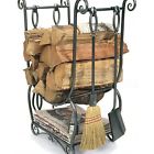 Storage Fire Holder Log Outdoor Tools Rack Wood Fireplace Country Firewood