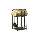 Storage Tools Holder Wrought Poker Broom Iron Log Shovel Tongs Fireplace