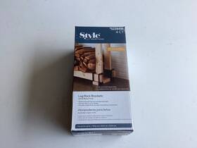 Finish-4 Style Selections 093432010754 #5228496 Log Rack Brackets Matte Black Count