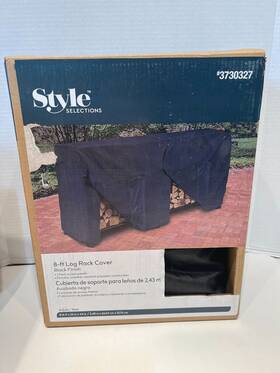 3730327 Style Selections Firewood Log Rack Cover Heavy Duty Outdoor Waterproof Dust Sun Protector 8ft Nib