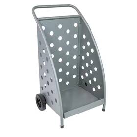 Sunnydaze 313094220262 34 Inch H X 20.5 W Gray Powder-coated Steel Firewood Rack Log Cart