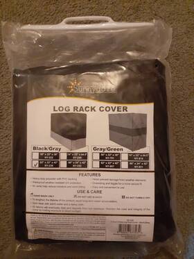 Sunnydaze D Cor 810047677239 New 5 Foot Outdoor Firewood Log Rack Cover Black/gray 62 Inch X 22 42