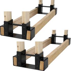 Sunnydaze Decor 810011714854 Powder-coated Steel Adjustable Log Storage Brackets - Set Of 2 By