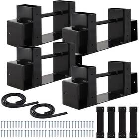 Sunnydaze Decor 810077853054 Steel Adjustable Firewood Log Rack Bracket Kit - Set Of 2 By