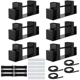 Sunnydaze Decor 810077853061 Steel Adjustable Firewood Log Rack Bracket Kit - Set Of 3 By