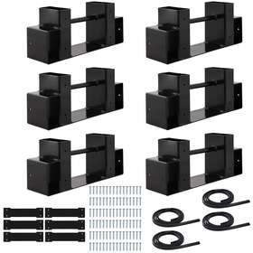 Sunnydaze Decor Qx-047-3pk Steel Adjustable Firewood Log Rack Bracket Kit - Set Of 3 By