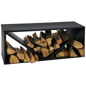 Rcm-866 Sunnydaze Decor 41 In Triple Triangle Steel Firewood Log Rack - Black By
