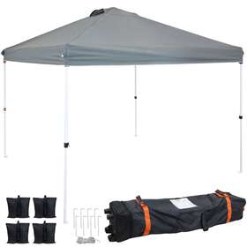 Wuy-908-080 Sunnydaze Decor Premium Pop-up Canopy With Sandbags - 12 Ft X Gray By