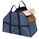 T-logtotebag Tosnail Fireplace Log Tote Bag Carrier Firewood Holders Navy Blue