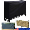 Tbb6367352 Unbranded Black Firewood Log Rack Polyester Cover Home 6212799232355