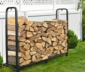 Tqwmgpct42505664 Teqhome Lumber Log Holder Firewood Stacker Rack Indoor Outdoor Heavy Duty 2iron 500lbs