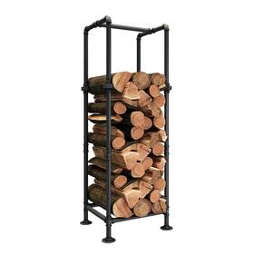 Thronkenger 762849055305 Firewood Rack Industrial Style Holder With Two Optional Feet 1-inch