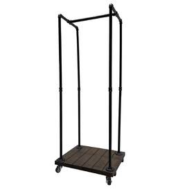 Thronkenger 768490073194 Rustic Firewood Rack Industrial Style Holder With Lockable Wheels Lo