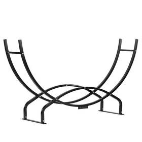 Clogrxlv3 Titan Great Outdoors Ash And Ember 8 Ft Crescent Firewood Rack Curved Two-level Design Square Stee
