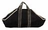 Tote123 Dagan New Other Wood Tote Carrier Black Canvas Tan Handles
