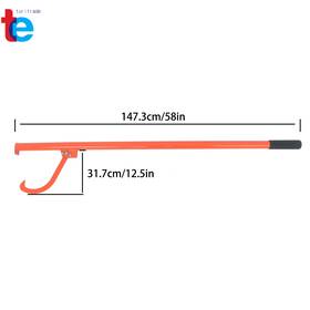 Tr66618 Turitrade With Rubber Handle 58 Inch Log Roller Tool Lifter Felled Cant Hook Logging Red