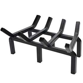 Twentynext 974454460540 Fireplace Log Grate Small 14inch Heavy Duty Solid Steel Wood Rack