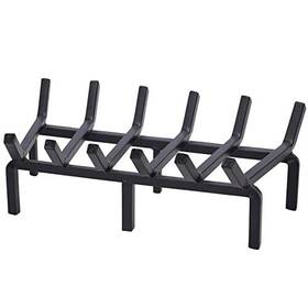Twentynext 974454460663 Fireplace Grate 20 Inch Heavy Duty Solid Steel Fire Wood Log Rack Stove