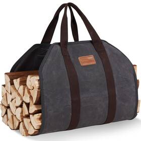 Twentynext 974454461288 Firewood Log Carrier Waxed Canvas Tote Bag With Handles Heavy Duty