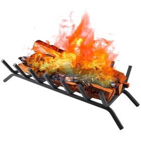 Twittools 786194494176 Fireplace Grate Heat Resistance Solid Steel Log Holder With 7 Suppo