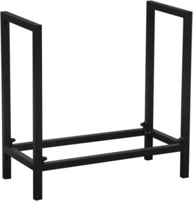 Ucared 445000300379 Firewood Rack Log 24 Inch Indoor/outdoor Fire Wood Storage Black Steel