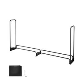 Uimoso 199413777262 8 Ft Firewood Rack With Cover Metal Log Holder For 1/2 Cord Storage