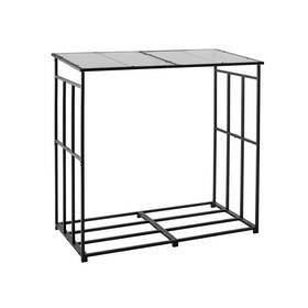 Uimoso Gb-dome-15 4 Ft Outdoor Firewood Rack With Cover Metal Log Storage For 1/2 Cord