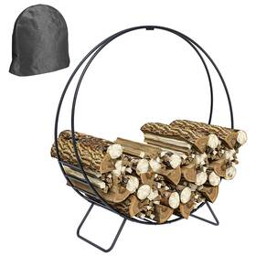 Us01-842360v00bk Uirio 40 Inch Heavy Duty Wood Storage Holder Log Rack For Indoor Outdoor Waterproof Cover