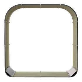 Us01-84h141v00cg Uirio Galvanized Steel Wood Storage Shed Firewood Rack Stand Outdoor Logs Holder Grey