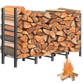 Hcj-1 Uliok 5.3ft Firewood Rack Outdoor Indoor Holder For Fireplace Wood Storage Firewoo
