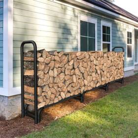 Unho 427272130342 Xxl Steel Firewood Rack Freestanding Fire Log Wood Large Holder Storage Solution