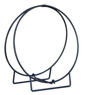 Uniflame 454094540995 Firewood Log Hoop Rack With 1/2 Inch Solid Stock Black 36