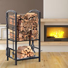 Us820-1430142 Homcom Steel Heavy Duty Firewood Rack Indoor Outdoor 712190181185