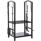Us8201430131 Homcom Steels Heavy Duty Firewood Rack Indoor Outdoor 842525125253