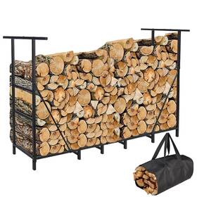 68f8a25a0ca778b9f296049a Vailge Firewood Rack Outdoor 6ft With Waterproof Carrier Bag Adjustable Heavy