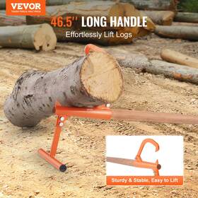 Vevor 197988809487 Timberjack 46.5 In Heavy Duty Log Lifter Wooden Handle For Max 15 Inch Dia Logs