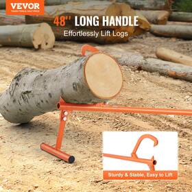 Vevor 197988810247 Timberjack 46.5 In Heavy Duty Log Lifter Metal Handle For Max 15 Inch Dia Logs