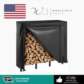 C387725638 Vevor Firewood Rack With Waterproof Cover 4 Ft Outdoor Holder