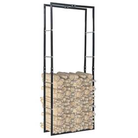 286285 Vidaxl Firewood Rack Black Steel Fireplace Organizer Stacker Log Holder Stand