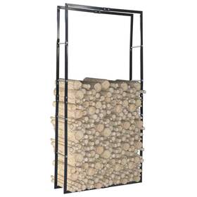 286286 Vidaxl Firewood Rack Black Steel Fireplace Organizer Stacker Log Holder Stand