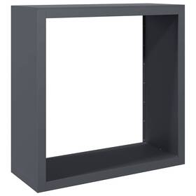 850970 Vidaxl Firewood Rack Anthracite 39.4 Inch X15.7 X39.4 Steel Log Store