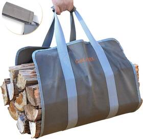 Viola Tech 313047181169 Wood Carrier For Firewood With Handles Foldable 16oz Canvas Sling Bag
