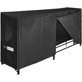Vivohome 445034054033 96 Inch Heavy-duty Indoor Outdoor Firewood Rack With Cover