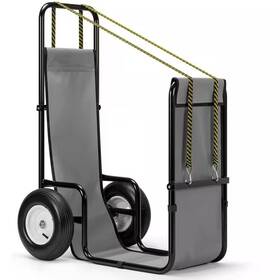 Vivohome 744759043344 15. 3 Inch W X-large Heavy Duty Steel Indoor/outdoor Firewood Rack Cart