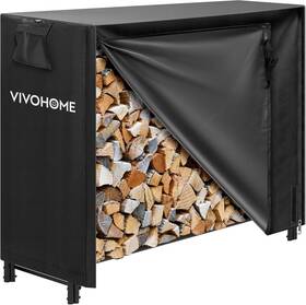 Vivohome 885469878908 4ft Heavy Duty Firewood Storage Log Rack And Cover Set With Zipper