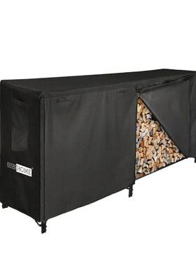 Vh424 Vivohome 8ft Heavy Duty Indoor Outdoor Firewood Storage Log Rack With Cover Comb