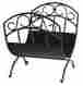 W-1035 Uniflame Wrought Iron Log Rack W Black Finish Scrollwork Id 7586