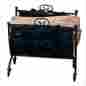 W-1199 Uniflame Heavy Weight Black Wrought Iron Holder W Canvas Carrier Log Rack 728649212775