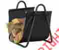 W-1580 Uniflame Black Log Holder With Heavy Canvas Carrier