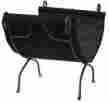 W-1617 Uniflame Bronze Black Wrought Wood Iron Log Rack Wid Canvas Carrier New 728649803911